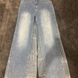 Easel Light Blue Flare Jeans